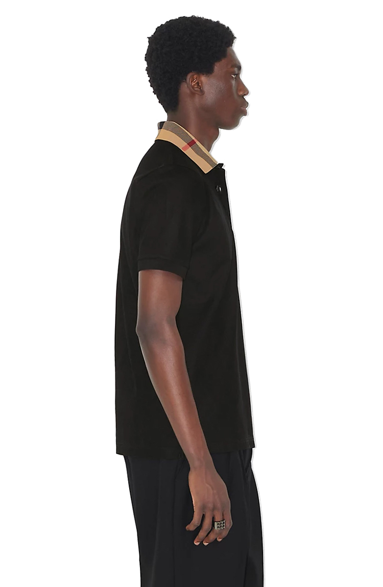 חולצת פולו שחורה Cody cotton polo