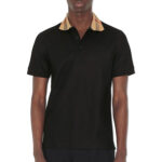 חולצת פולו שחורה Cody cotton polo