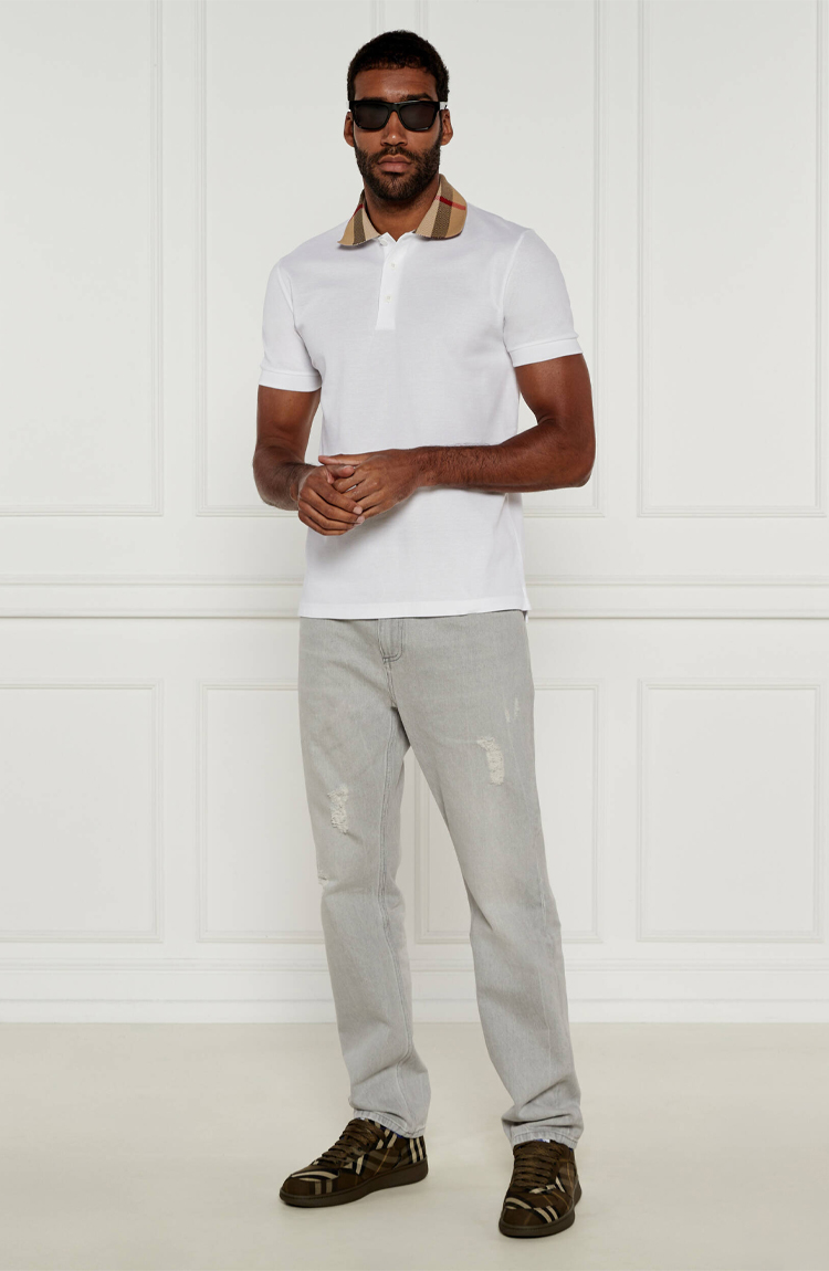 חולצת פולו לבנה Cody cotton polo