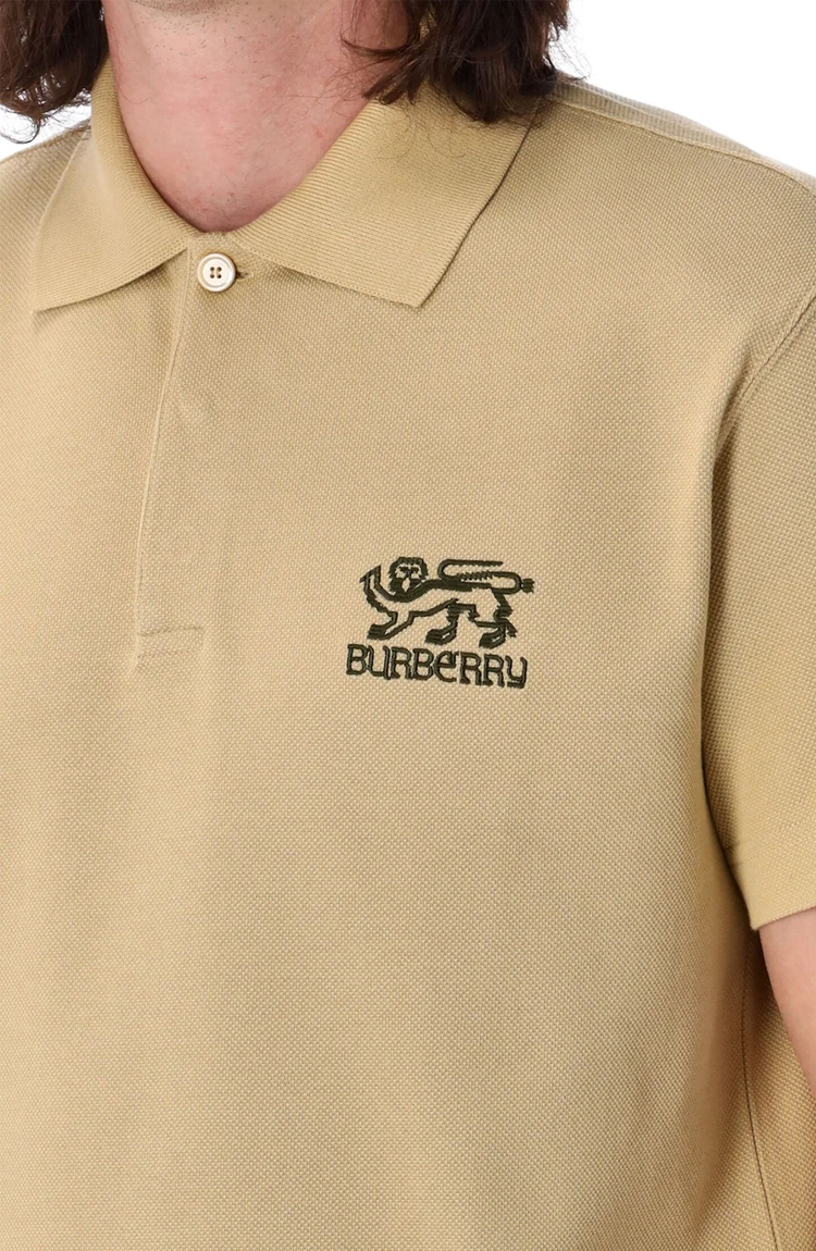 חולצת פולו קרם Embroidered Polo