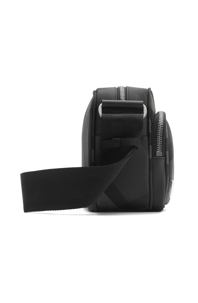 תיק צד שחור/אפור Grid Crossbody