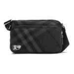 תיק צד שחור/אפור Grid Crossbody