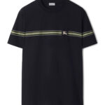 טי שירט כחול כהה Striped Cotton