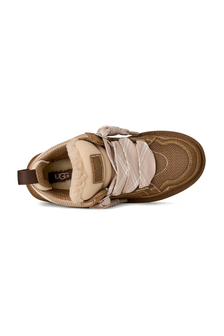 סניקרס אג UGG ברונזה זמש בד רשת גזרת מיד דגם Lowmel ריפוד פרוותי סוליית EVA