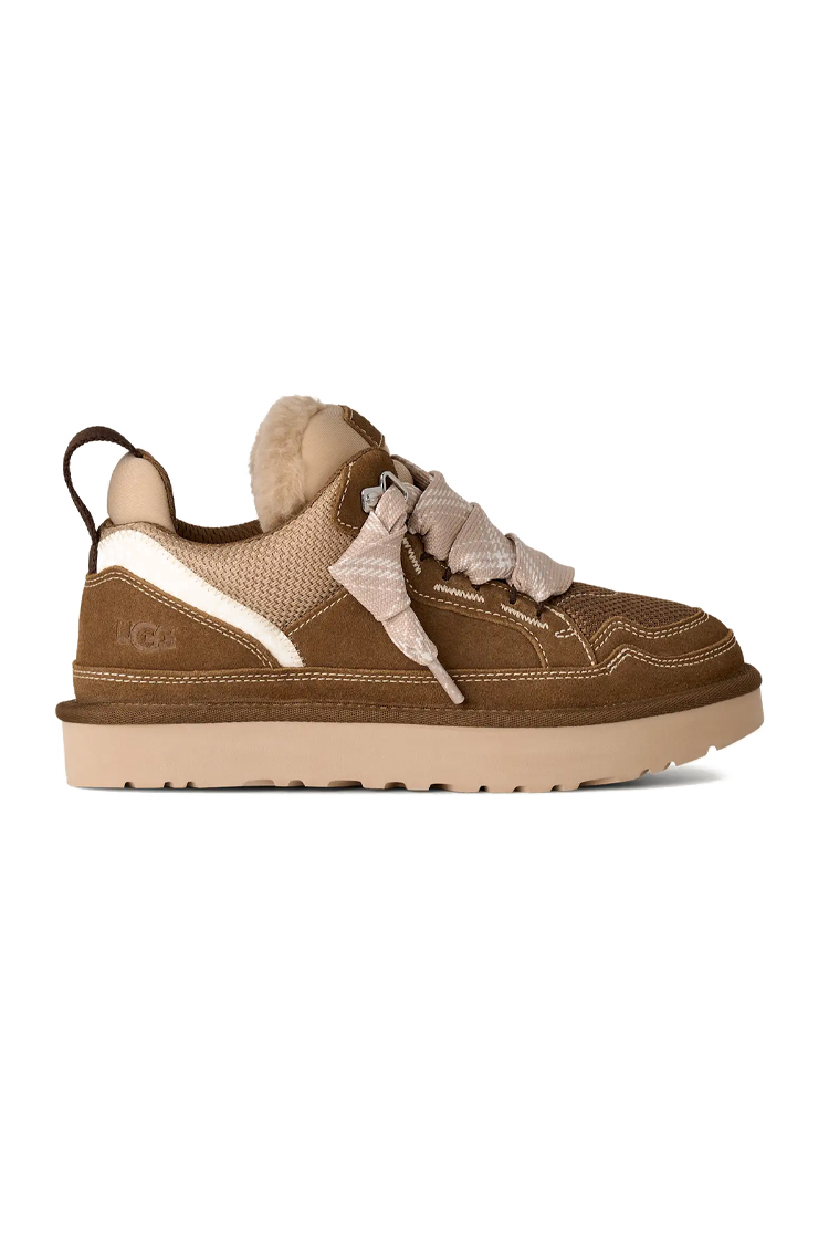 סניקרס אג UGG ברונזה זמש בד רשת גזרת מיד דגם Lowmel ריפוד פרוותי סוליית EVA
