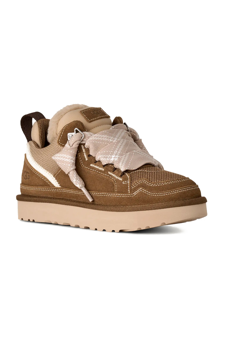 סניקרס אג UGG ברונזה זמש בד רשת גזרת מיד דגם Lowmel ריפוד פרוותי סוליית EVA