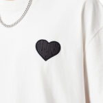 טי שירט שחורה Lover Embroidered