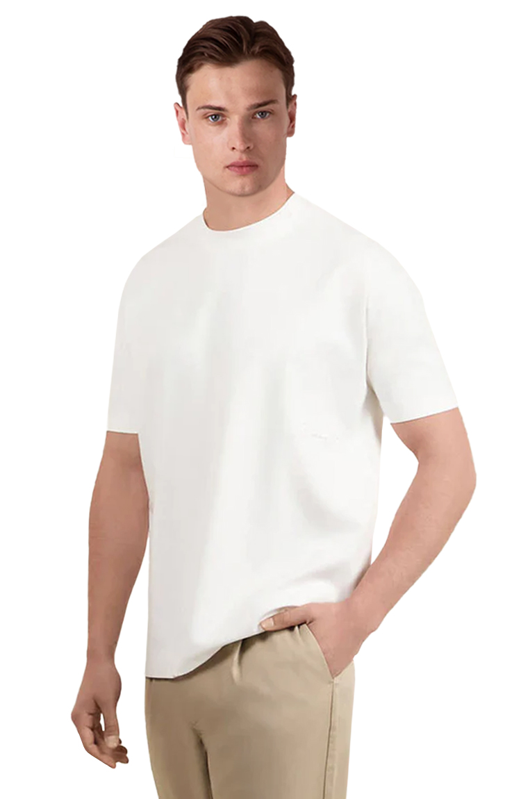 טי שירט לבנה ROPE KNIT