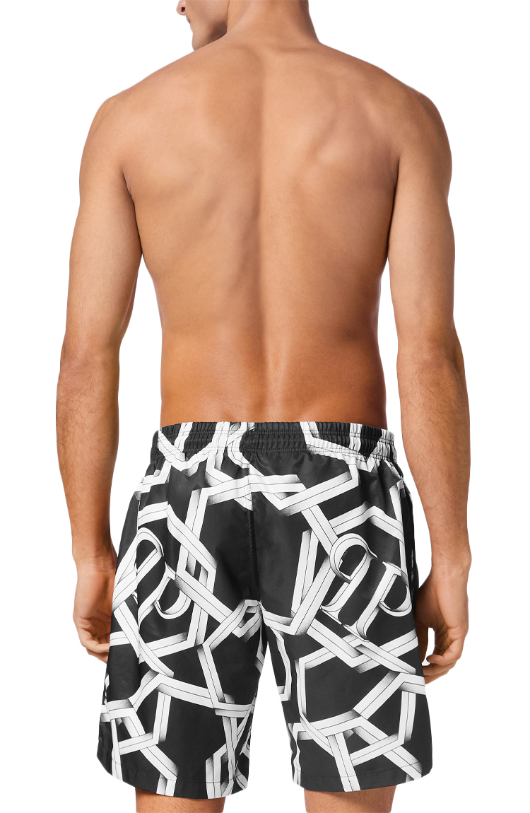 מכנס בגד ים שחור Boxer Chains