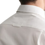 חולצה מכופתרת לבנה Slim Fit Stretch Poplin