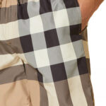 מכנס בגד ים בז’ Checkered Swim Shorts
