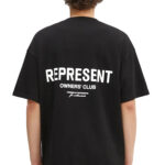 חולצת טי שירט REPRESENT אוברסייז עם הדפס לוגו מקדימה ומאחורה