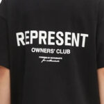 חולצת טי שירט REPRESENT אוברסייז עם הדפס לוגו מקדימה ומאחורה