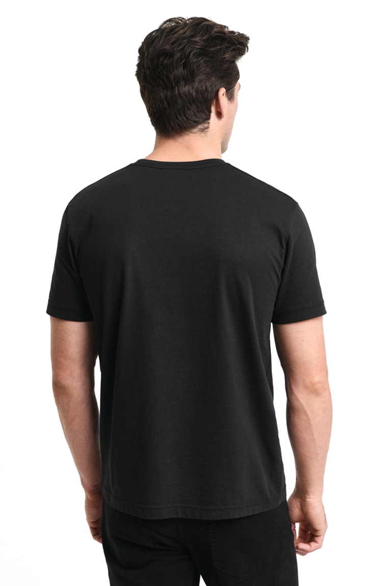 טי שירט שחורה Regular Fit Shield