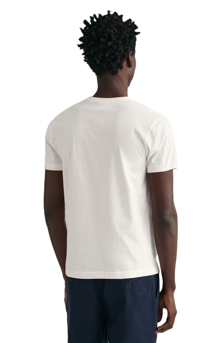 טי שירט לבנה Slim Fit Shield