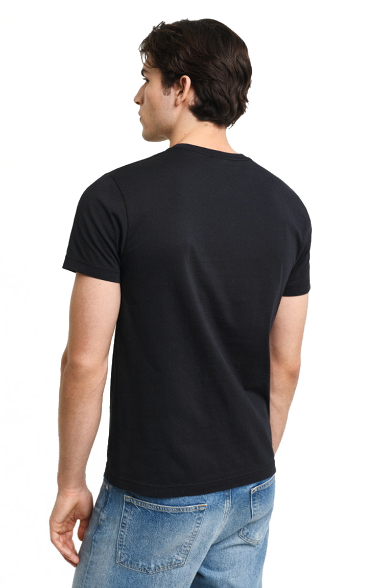 טי שירט שחורה Slim Fit Shield