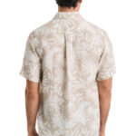 חולצת פשתן קצרה קרם REG BOTANICAL LINEN