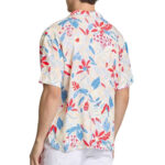 חולצת חוף לבן/פרחוני BEACH SHIRT