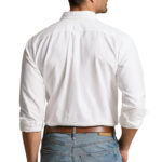 חולצה מכופתרת לבנה Custom Fit Oxford Shirt