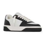 סניקרס עור שחור/לבן Initial Sneaker