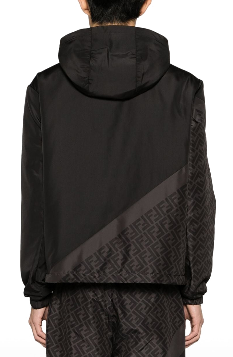 ז’קט ניילון דו צדדי FENDI KWAY REV