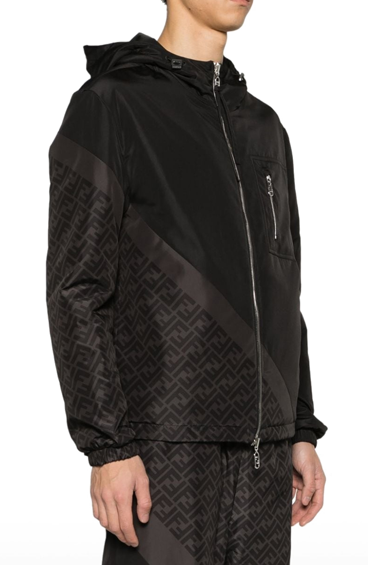 ז’קט ניילון דו צדדי FENDI KWAY REV