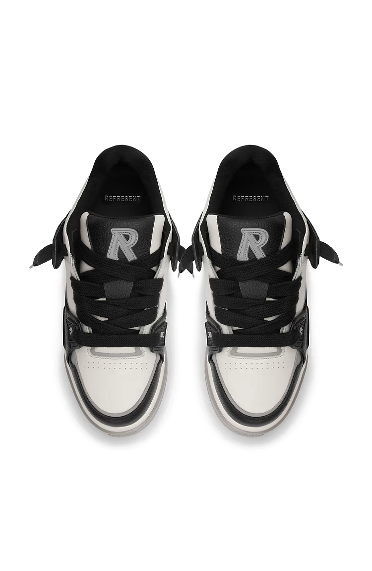 סניקרס עור לבן/שחור Studio Sneaker