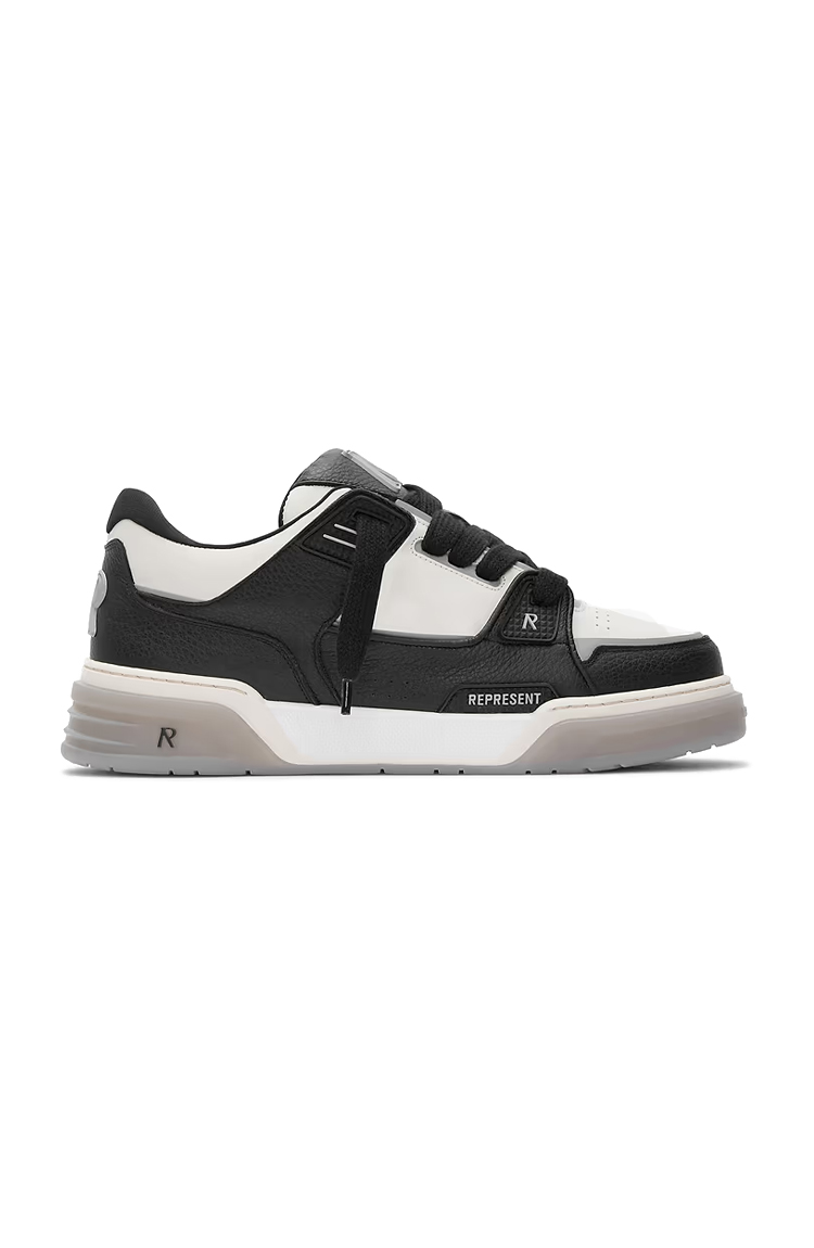 סניקרס עור לבן/שחור Studio Sneaker