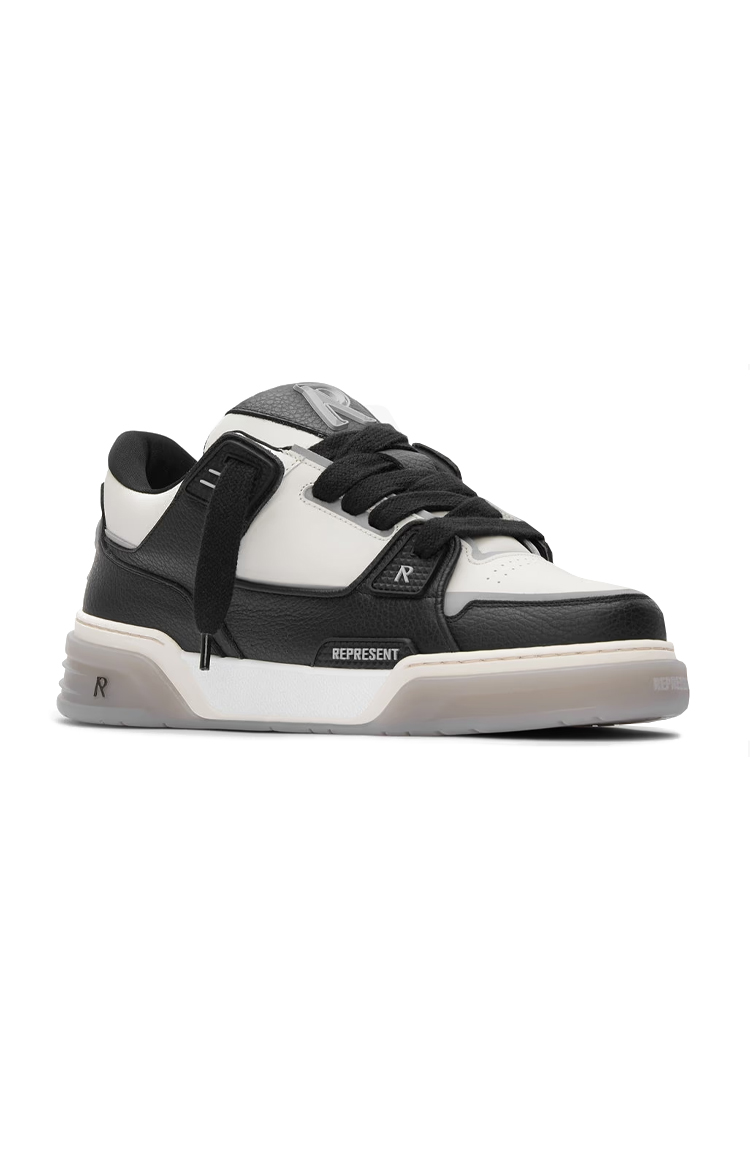 סניקרס עור לבן/שחור Studio Sneaker