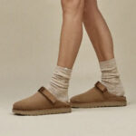 כפכפי זמש אג UGG חום זמש קטיפתי סוליית EVA דגם Goldenstar clog רצועת TPU