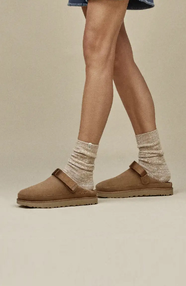 כפכפי זמש חומים Goldenstar Clog