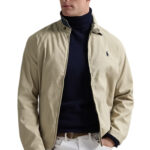 ז’קט רוח פולו ראלף לורן polo ralph lauren חאקי דגם Bi-Swing Jacket פוליאסטר ממוחזר מרופד רקמה