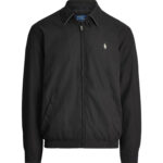 ז’קט רוח פולו ראלף לורן polo ralph lauren שחור דגם Bi-Swing Jacket פוליאסטר ממוחזר מרופד רקמה