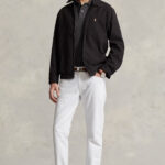 ז’קט רוח פולו ראלף לורן polo ralph lauren שחור דגם Bi-Swing Jacket פוליאסטר ממוחזר מרופד רקמה