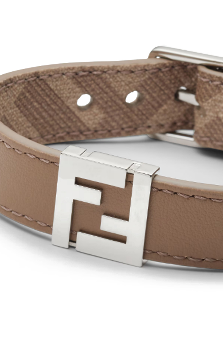 צמיד עור דו צדדי חום FF Bracelet