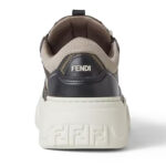 סניקרס עור חום/לבן Fendi Force Trainers