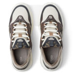 סניקרס עור חום/לבן Fendi Force Trainers