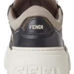 סניקרס עור חום/לבן Fendi Force Trainers