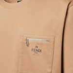 טי שירט חומה FENDI ZIP