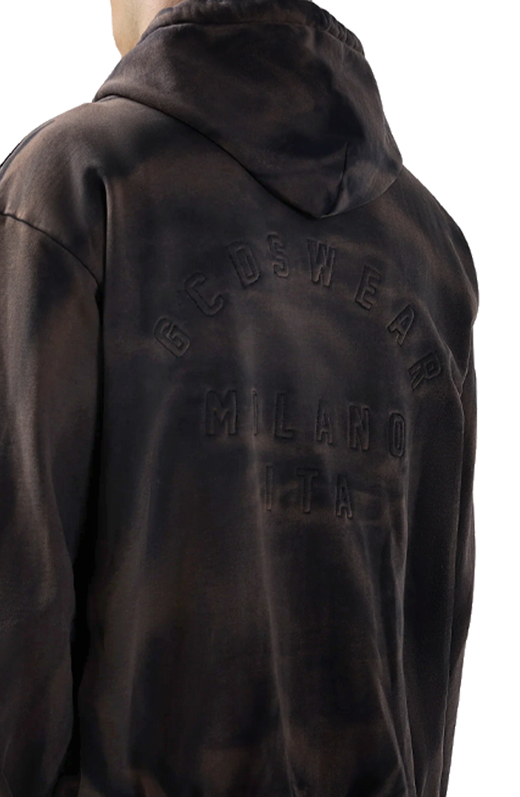 קפוצ’ון שחור Faded Zip Up Hoodie