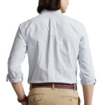 חולצת פסים מכופתרת Custom Fit Oxford