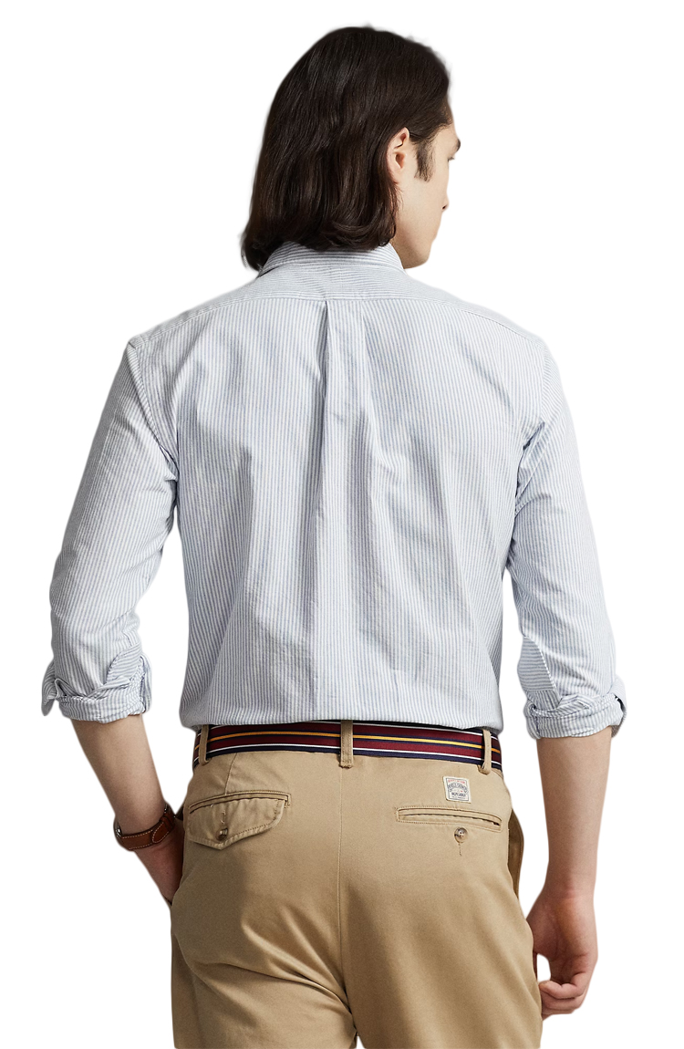 חולצת פסים מכופתרת Custom Fit Oxford