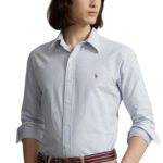 חולצת פסים מכופתרת Custom Fit Oxford