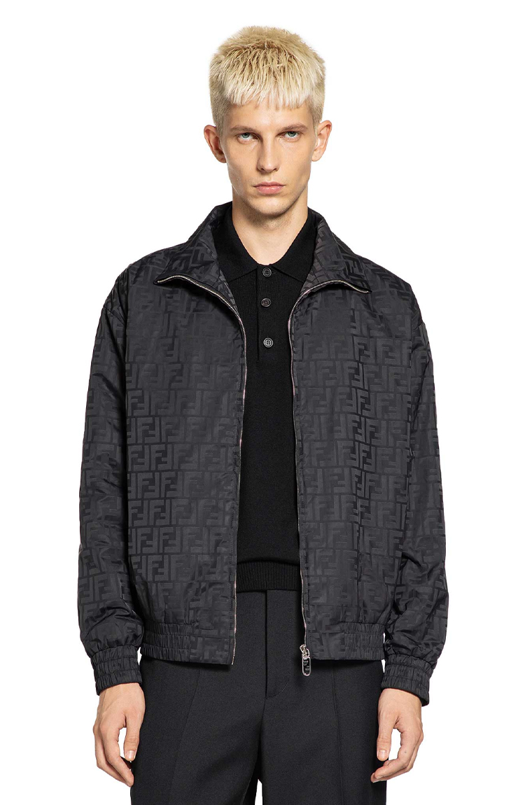 ז'קט ניילון שחור FF nylon bomber jacket