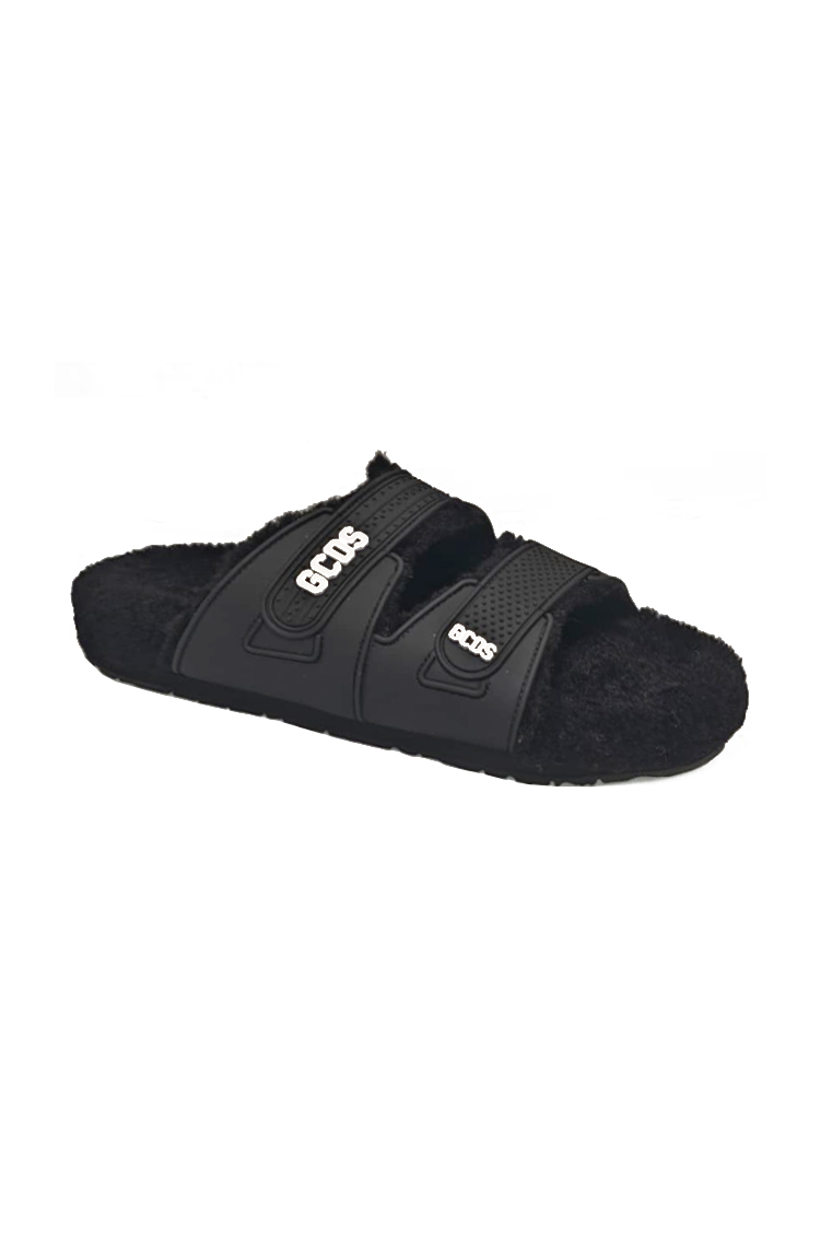 כפכפי פרווה שחורים FURRY SLIDES