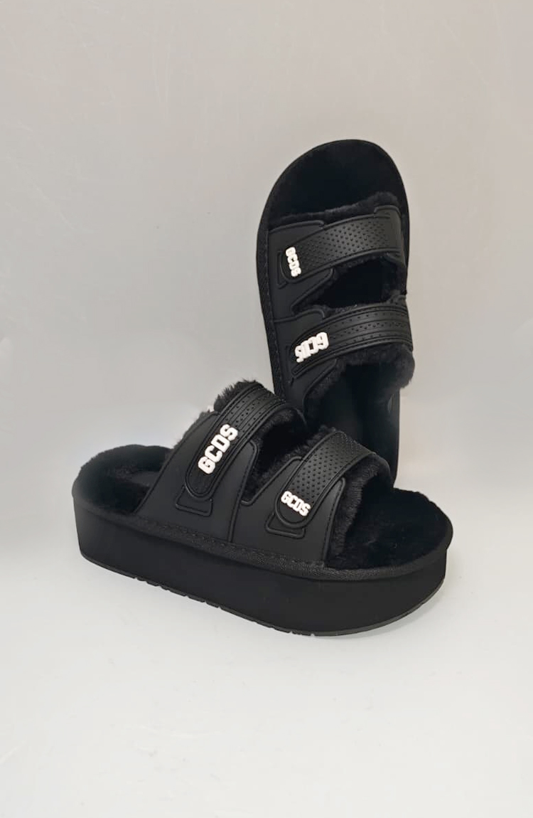 כפכפי פלטפורמה FURRY SLIDES