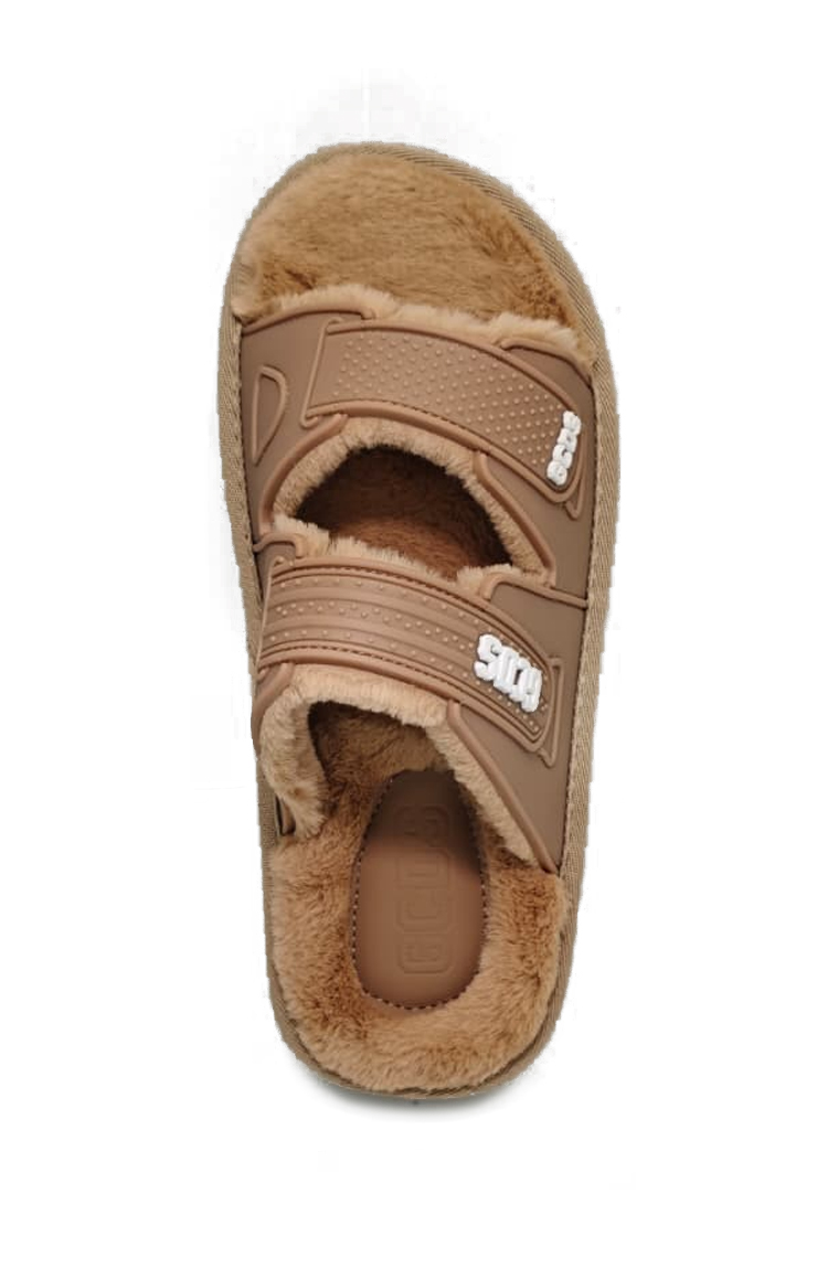 כפכפי פלטפורמה קאמל FURRY SLIDES