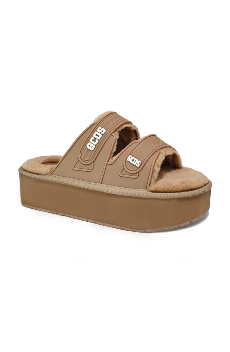 כפכפי פלטפורמה קאמל FURRY SLIDES