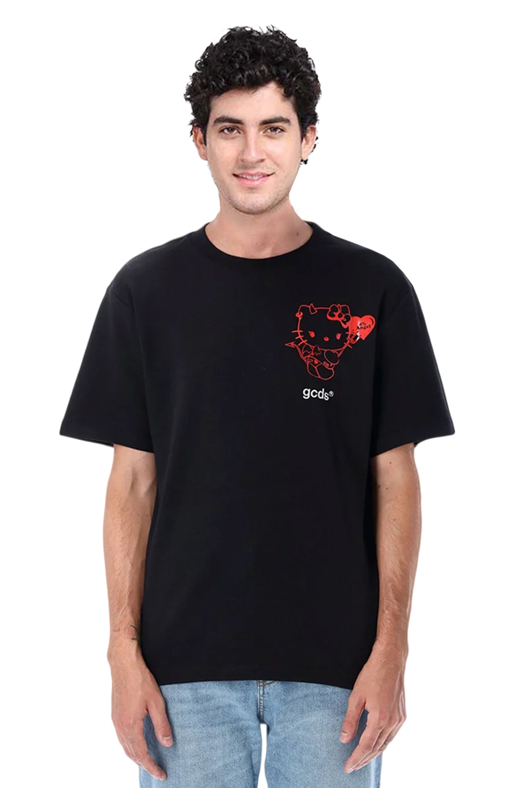 טי שירט שחורה Hello Kitty