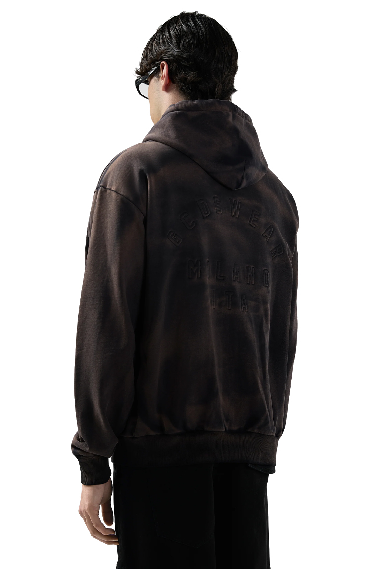 קפוצ’ון שחור Faded Zip Up Hoodie